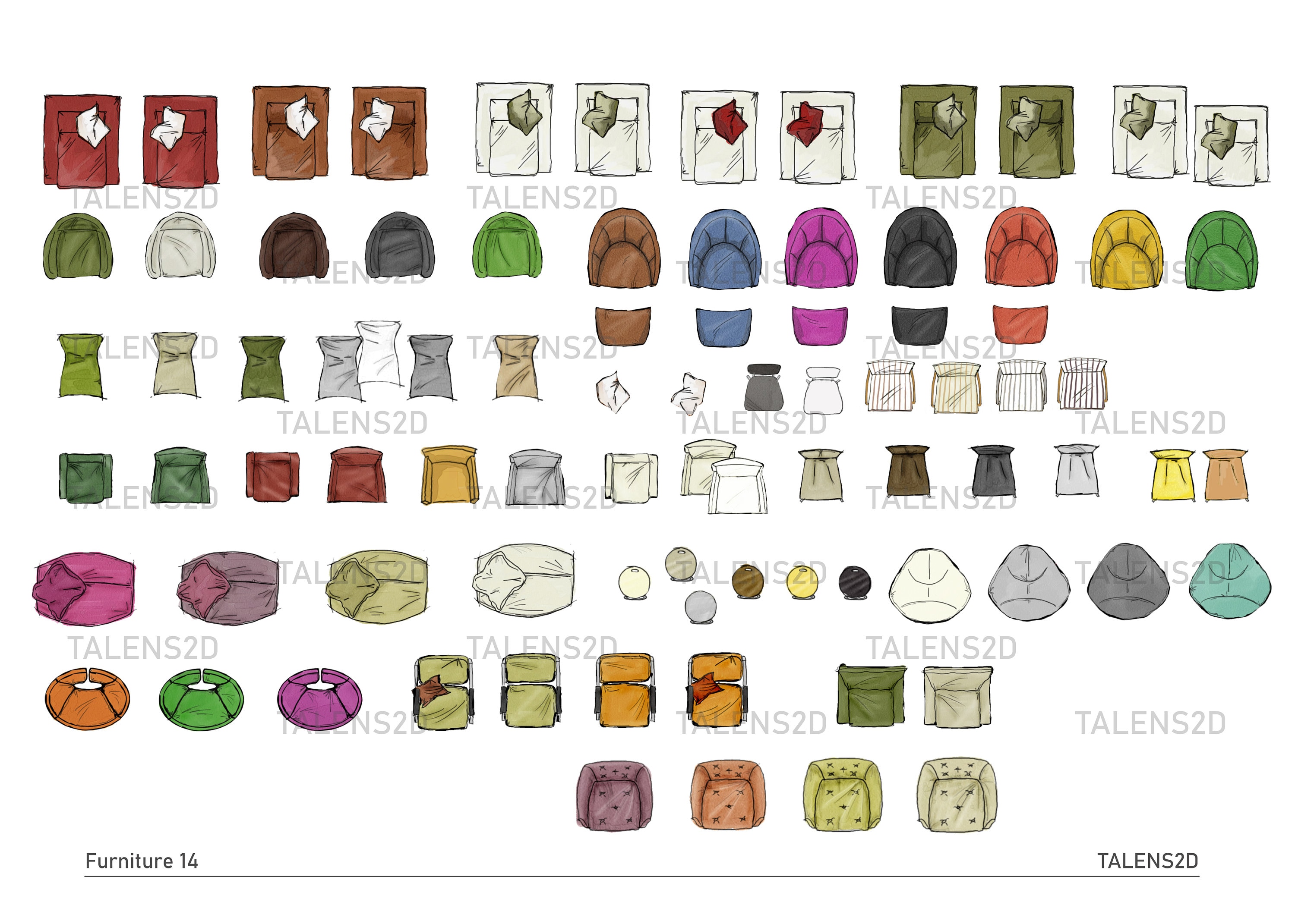 Chair top view, 2D top view PNG for floor plan, PNG files for download