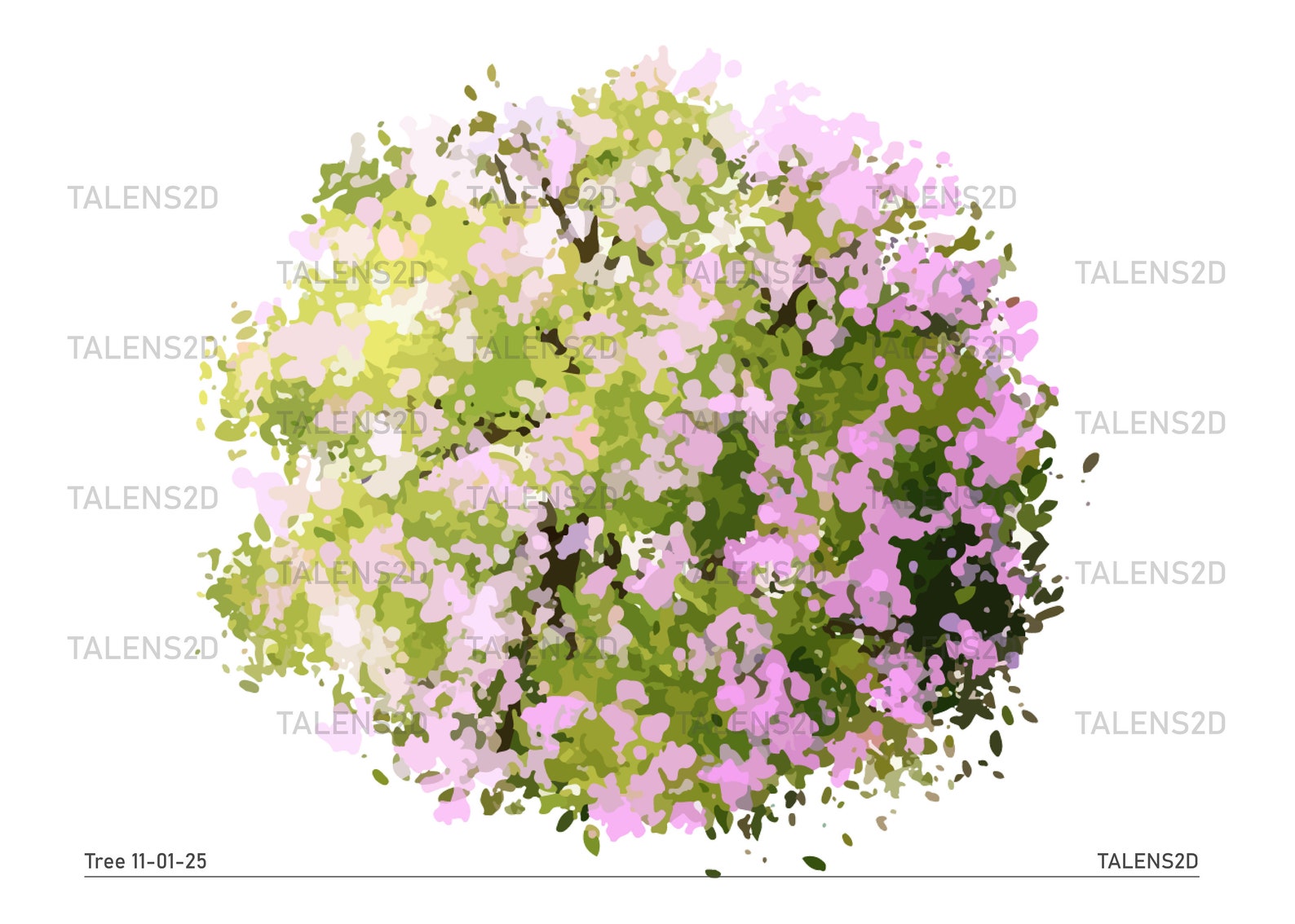 Tree Top View, 2D Landscape Clipart in PNG - Etsy