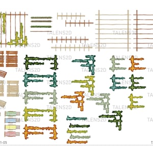 Pergola top view, 2D landscape top view for floor plans, PNG files for download