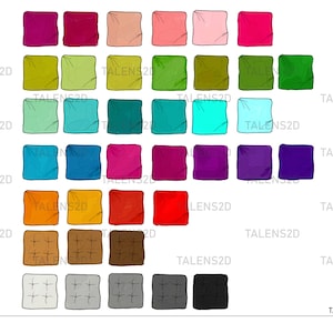 Cushion top view, 2D top view PNG for floor plan, PNG files for download