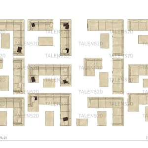Sofa top view, 2D top view PNG for floor plan, PNG files for download