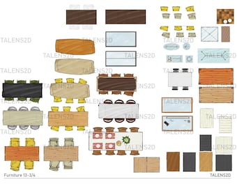 Table top view, 2D top view PNG for floor plan, PNG files for download