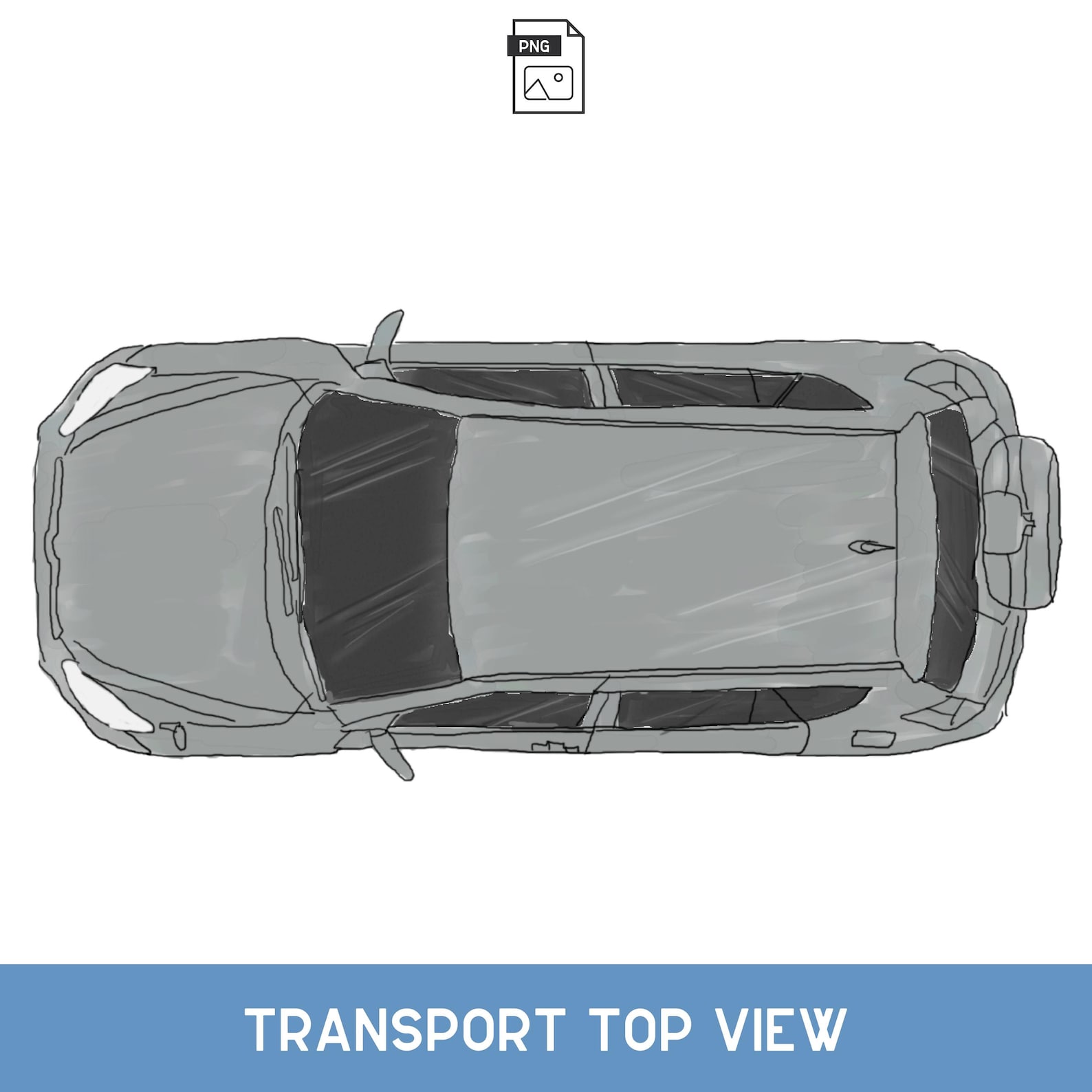 16 Vehicle Top View Pngs, Cars and Larger Vehicles for Floor Plans - Etsy