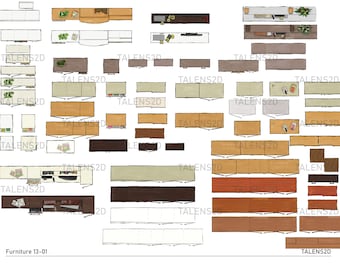 Cabinet top view, 2D top view PNG for floor plan, PNG files for download