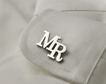 Custom Cufflinks, Personalized Initial Cufflinks, Groomsmen Gifts, Groom Wedding Cufflink, Bachelor Party Gift, Wedding Gift, Gift for Him