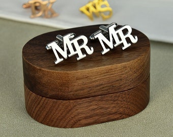 Custom Cufflinks for Men, Personalized Initial Cufflinks, Wedding Cufflinks, Groomsmen Gifts, Bachelor Party Favor, Wedding Gift for Him