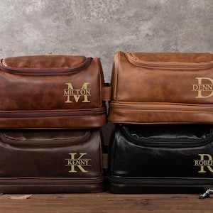 Kulturbeutel für Herren, Kulturbeutel Personalisiert, Kulturbeutel Custom, Groomsmen Geschenke, Jubiläumsgeschenk für Ihn, Kulturbeutel Reise, Leder-Accessoire