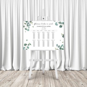 Wedding Table Seating Plan Foamex