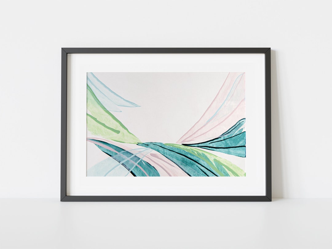 Pastel Colours Wall Decor, Light Colors Aabstract Painting, Original