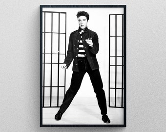 Elvis Presley promoting Jailhouse Rock portrait, exhibition quality print