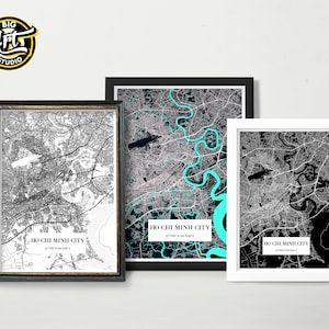 Ho Chi Minh City Map Poster Street Map Vietnam Print Home Gift.
