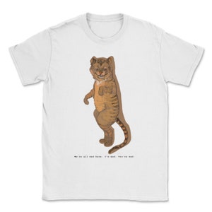 Cheshire Cat  T-Shirt - We&#39;re all mad, Alice In Wonderland, Lewis Carrol