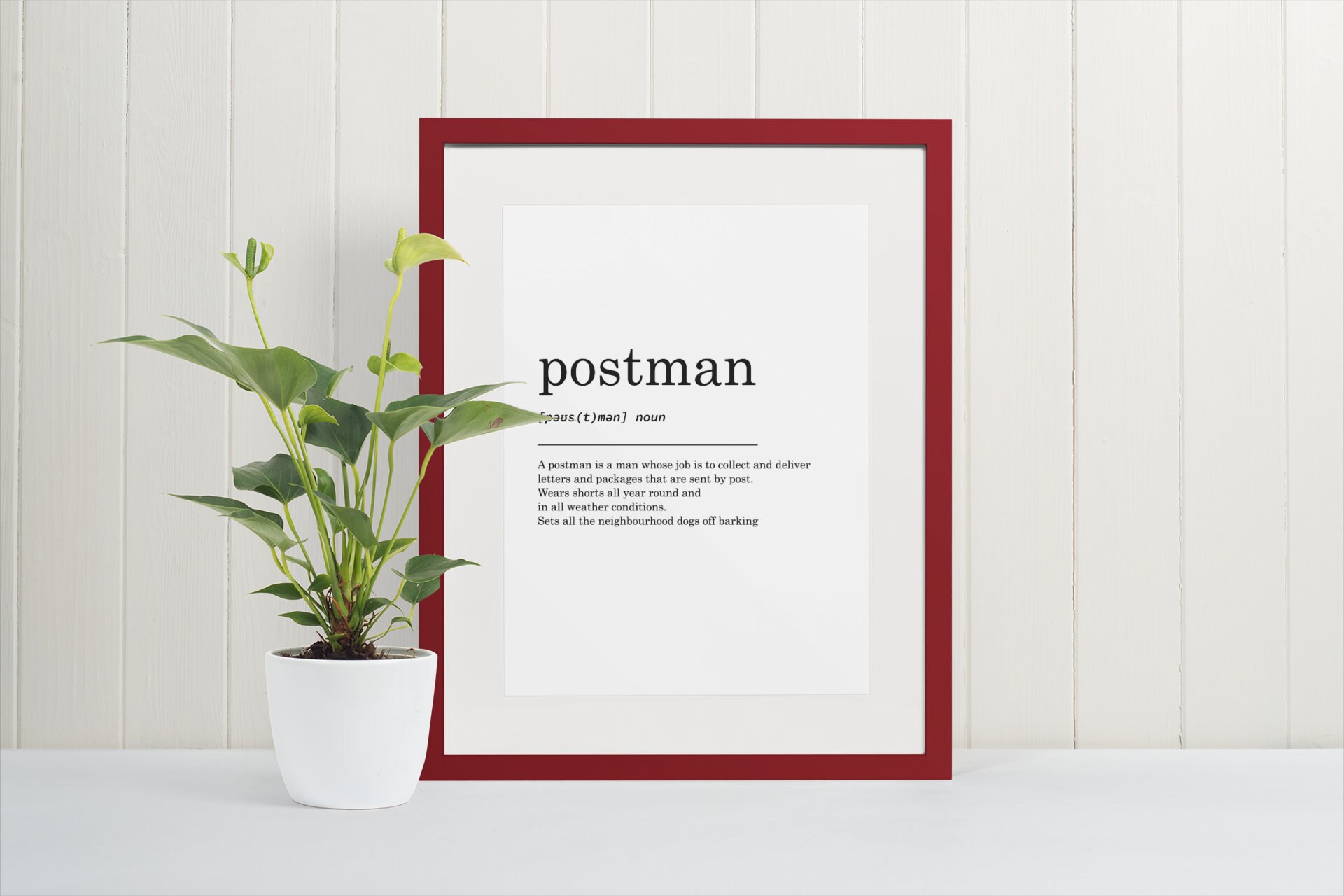 Postman Definition Print Wall Art Prints Postman Gifts - Etsy UK