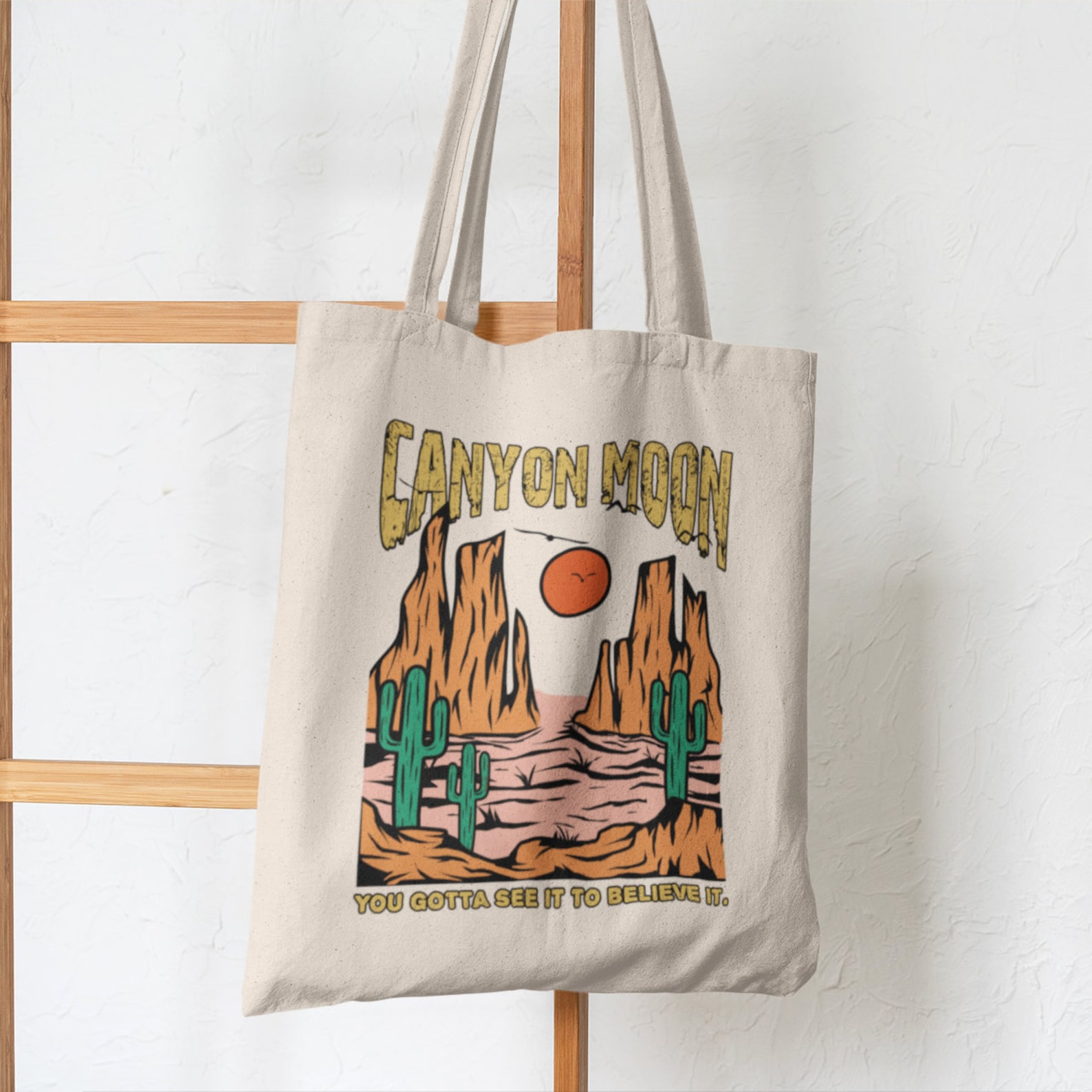 Canyon Moon Tote Bag Outdoors Styles Shoulder Bag Cotton - Etsy