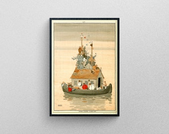 Spring cleaning in Noah's Ark, giclée art print