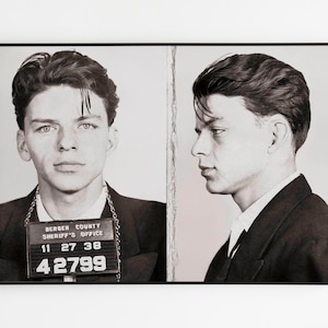 Frank Sinatra Mugshot 1938 Poster