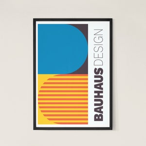 Bauhaus 1919 geometric art print no.9 | walter gropius, weimar bauhaus print, bauhaus poster, mid century geometric quality poster