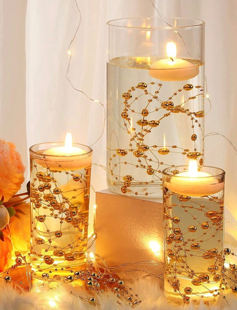 Floating Pearl String Vase Filler Waterbeads Table Etsy