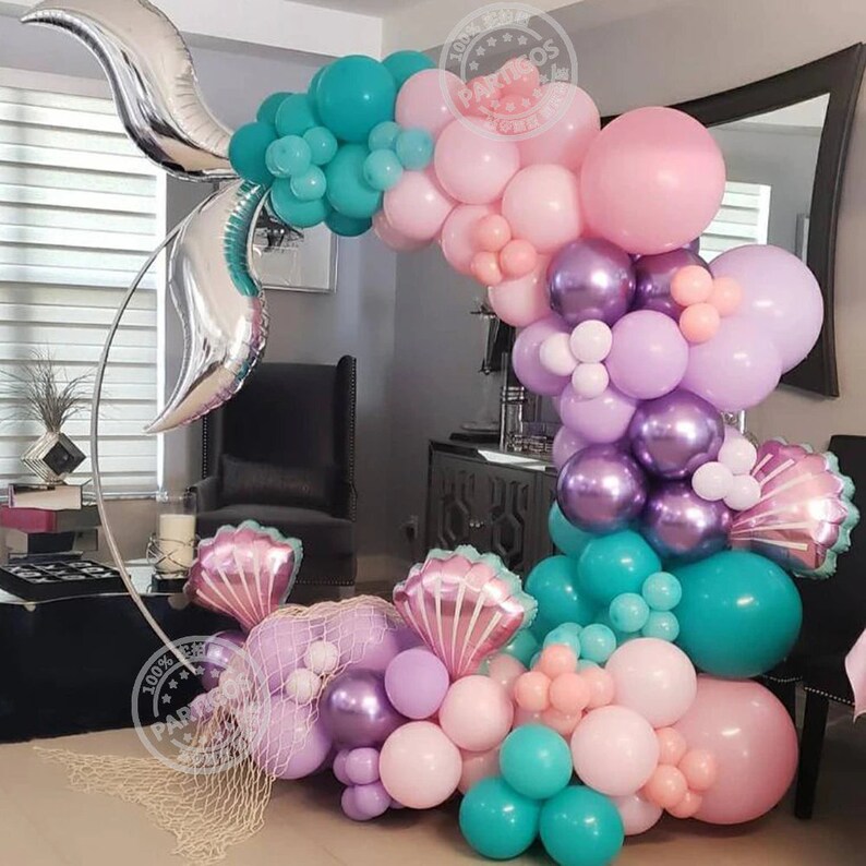 116 Piece Mermaid Balloon Garland Kit Under the Sea Balloon Etsy