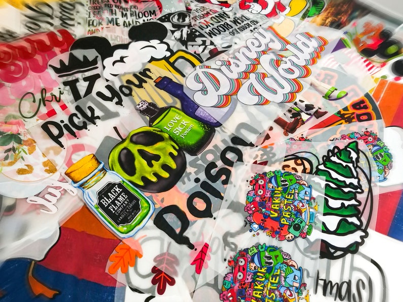 Custom Printed Dtf Transfer Papers Transfer Papers Custom Etsy