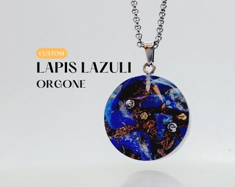 LAPIS LAZULI Orgon Energie. Halskette für spirituelle Klarheit, Fokus und Selbsterkenntnis