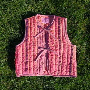 Shimmer in Blush Quilt Vest - Size Small / UK 8-10 / US 4-6