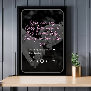 Can&#39;t help falling in love by Elvis Presley, digital print