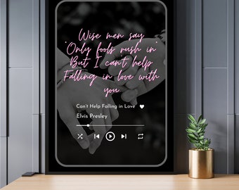 Can't help falling in love by Elvis Presley, digital print