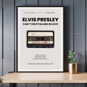 Can&#39;t help falling in love by Elvis Presley, digital print