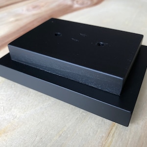 Beech wood base painted black