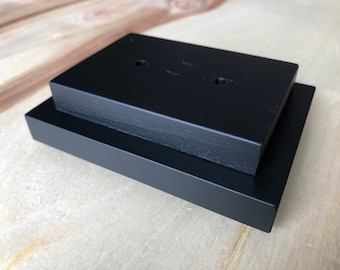 Beech wood base painted black
