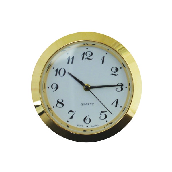 Einsteck-Uhrwerk aus Metall Ø 36,5 mm Quarz-Uhr Uhrwerk Einbauuhr Modellbau Uhr