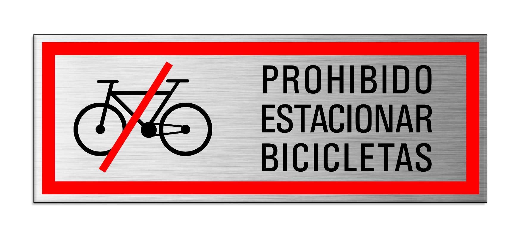VIETATO APPOGGIARE BICICLETTE - CARTELLO SEGNALETICO UNI ISO 7010 In A Resistente Pannello In Forex Pannello In Alluminio