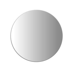 Puede incluir: Un espejo redondo de color plateado con una superficie lisa y reflectante.