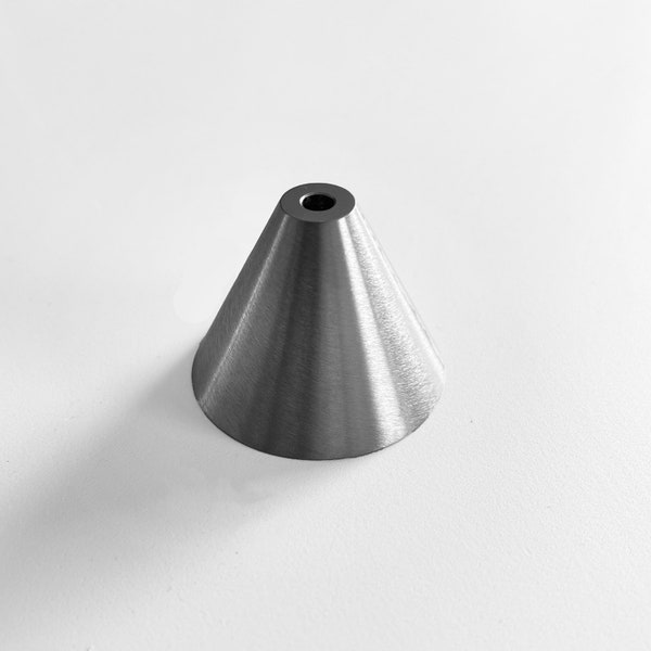 Stainless steel cone 32mm high, bottom diameter 44mm, with hole