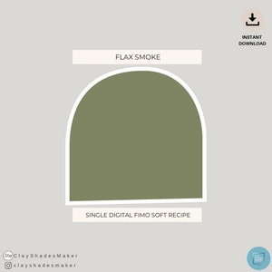 Flax Smoke - Single FIMO Clay Rezept/ Polymer Clay/ Clay Mixing Recipe/ Color Recipe/ Green/ Color Mixing/ Digital Color