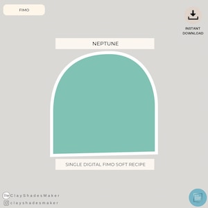 May include: Digital recipe for a teal blue Fimo clay color called "Neptune". The recipe is for a single color and is available for instant download.