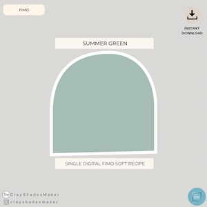 Summer Green - Single FIMO Clay Recipe/ Polymer Clay/ Clay Mixing Recipe/ Colour Recipe/ Spring/ Color Mixing/ Digital Colour