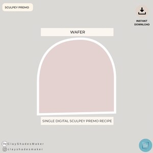 Wafer - Single Sculpey PREMO Clay Recipe/ Polymer/ Clay Mixing Recipe/ Colour Recipe/ Color Mixing/ Digital Colour/Pink