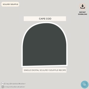 Puede incluir: Descarga digital de una sola receta de Sculpey Souffle para un color verde oscuro llamado Cape Cod. La receta es para un solo color y está disponible para descarga instantánea.
