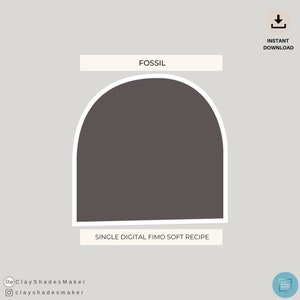 Fossil - Single FIMO Clay Recipe/ Polymer Clay/ Clay Mixing Recipe/ Colour Recipe/ Boho/ Color Mixing/ Digital Colour/ Brown