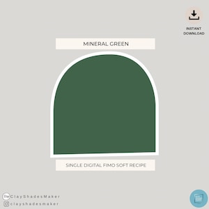 Mineral Green - Single FIMO Clay Recipe/ Polymer Clay/ Clay Mixing Recipe/ Colour Recipe/ Halloween Recipe/ FIMO Soft/ Digital Colour