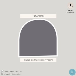 Graphite - Single FIMO Clay Rezept/ Polymer Clay/ Clay Mixing Recipe/ Color Recipe/ Dark/ Color Mixing/ Digital Color/ Grau
