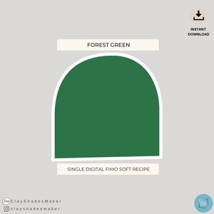 Receta de arcilla FIMO verde bosque - Guía de mezcla de colores (Descarga digital)
