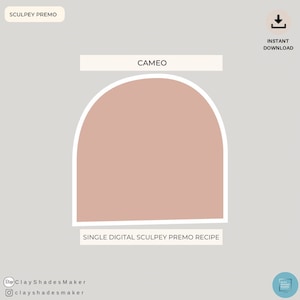 Cameo - Single Sculpey PREMO Clay Recipe/ Polymer/ Clay Mixing Recipe/ Colour Recipe/ Color Mixing/ Digital Colour/Easter/ Pink