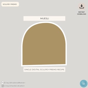 Muesli - Single Sculpey PREMO Clay Recipe/ Polymer/ Clay Mixing Recipe/ Colour Recipe/ Color Mixing/ Digital Colour/Christmas