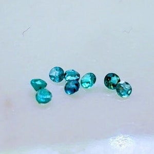 Original Brazilian Paraiba Tourmaline Melee / Calibrated Round 1.3 mm / Neon Blue / Batalha Mine, Brazil / for halo or custom design.