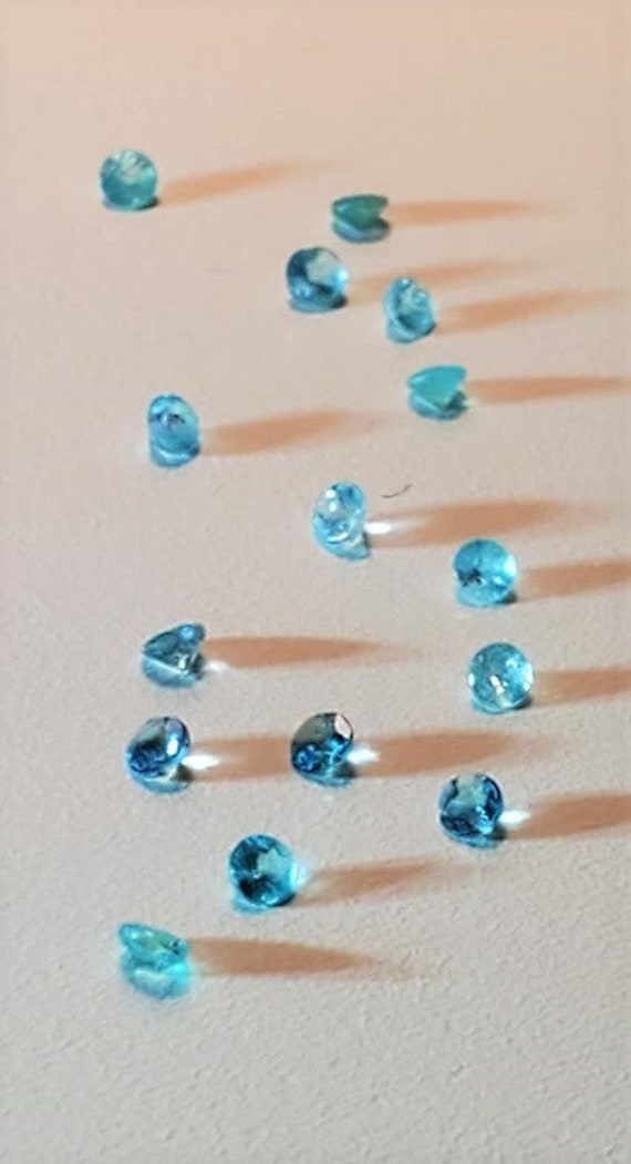 Original Brazilian Paraiba Tourmaline Melee / Calibrated Round 2.1 mm / Neon Blue / Batalha Mine, Brazil / for halo or custom design.