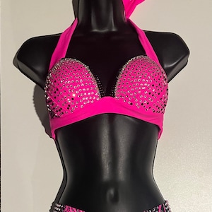 Pink & Black NFL Cheerleader Audition Costume/ NBA Dancer Audition Costume