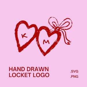 Locket Illustration, Wedding Logo Clipart, Wedding & Engagement Icon Design, SVG PNG, Digital Download, Hand Drawn Wedding Digital Elements